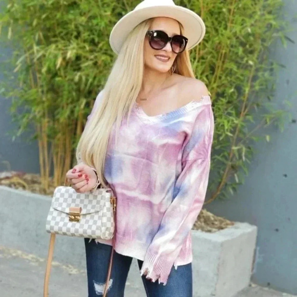 It's a TIE DYE THING Casual Sweater Top - Picture 3 of 8